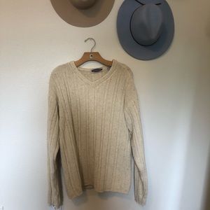 Vintage oversized v neck sweater